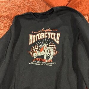 Black Los Angeles Motorcycle Graphic Sweatshirt